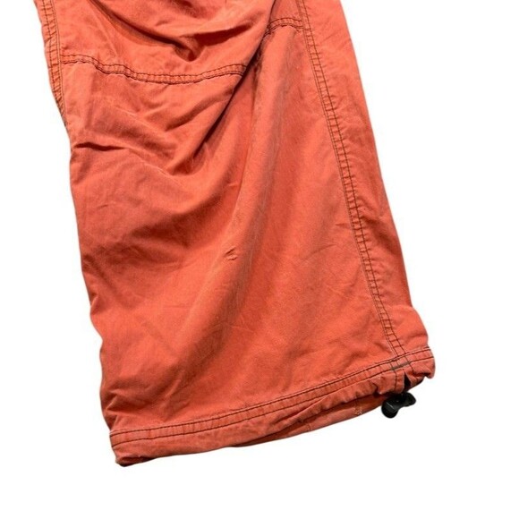 Vintage 00's Y2K Baggy Abercrombie & Fitch Orange Paratrooper Cargo Pants Large - Picture 5 of 10